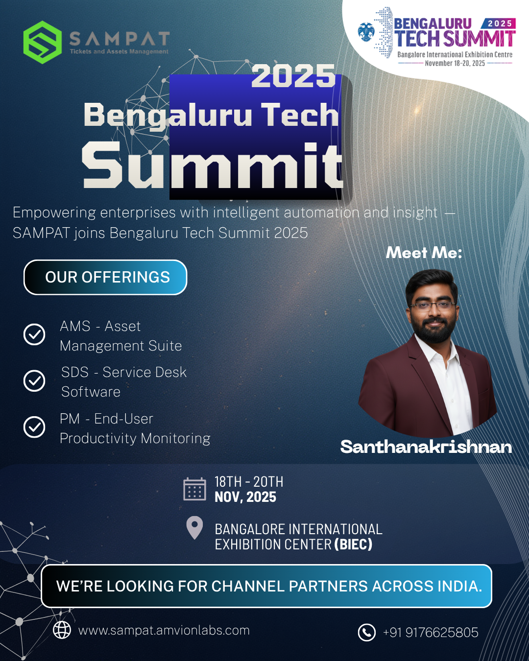 SAMPAT at Bangalore Tech Summit 2025 | Unified Enterprise Solutions